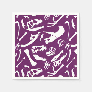 Dinosaur Bones (Purple) Napkins