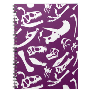 Dinosaur Bones (Purple) Notebook