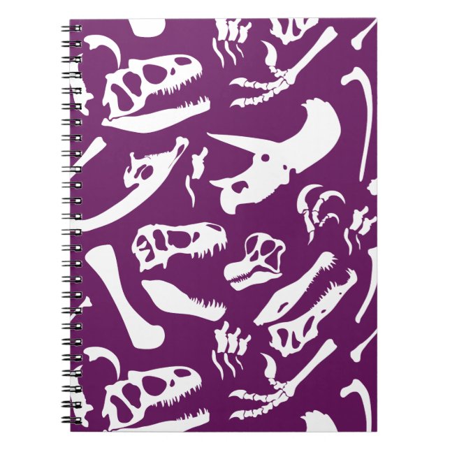 Dinosaur Bones (Purple) Notebook (Front)