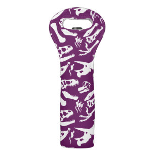 Dinosaur Bones (Purple) Wine Bag