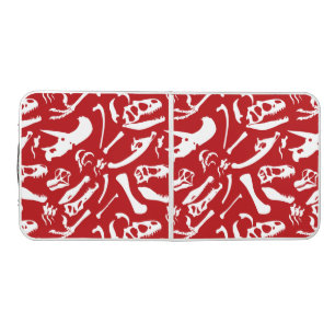 Dinosaur Bones (Red) Beer Pong Table