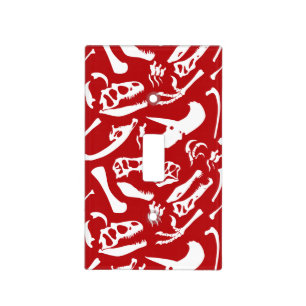 Dinosaur Bones (Red) Light Switch Cover