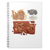 Dinosaur Fossil Bones Pattern Kids Sketchbook Notebook