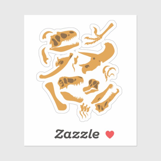 Dinosaur Bones Sticker (Sheet)
