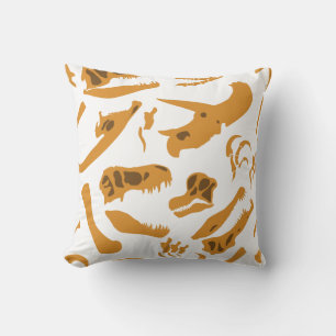 Dinosaur Bones Throw Pillow