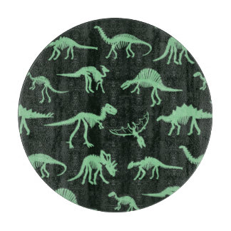 Dinosaur Bones Vintage Silhouette Illustration. Cutting Board