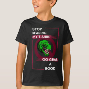 Dinosaur Book Wall Break Intervention Oversized T-Shirt