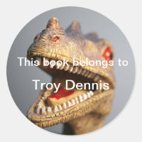 Dinosaur bookplate