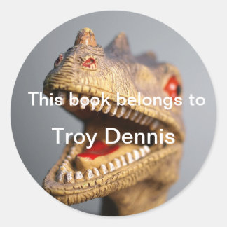 Dinosaur bookplate