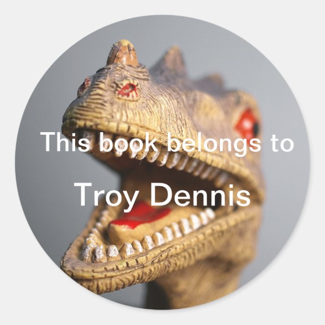 Dinosaur bookplate (Front)