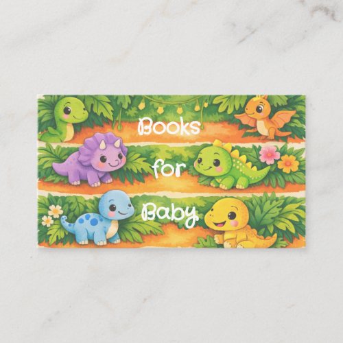 Dinosaur Books for Baby Enclosure Card