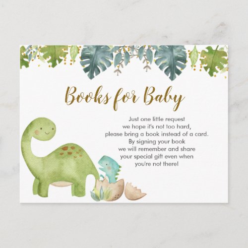 Dinosaur Books For Baby Enclosure Card