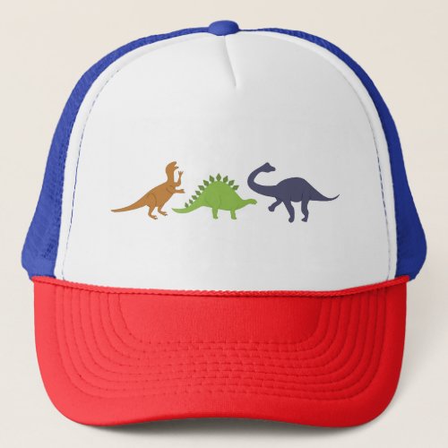 Dinosaur Border Trucker Hat