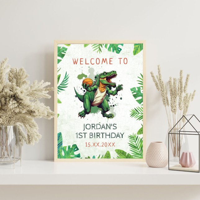 Dinosaur Boy 1st Birthday Party Foam Board (Creator Uploaded)