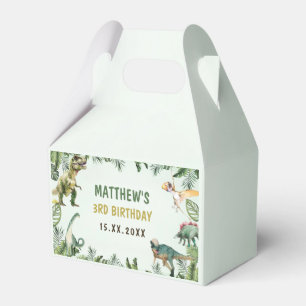 Dinosaur Boy 3rd Birthday Party Favor Boxes