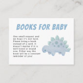 Dinosaur Boy Baby Shower Book Request  Enclosure Card (Front)
