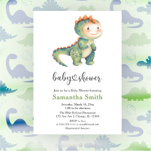 Dinosaur Boy Baby Shower Invitation