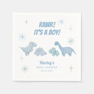 Dinosaur Boy Baby Shower RAWR Napkins