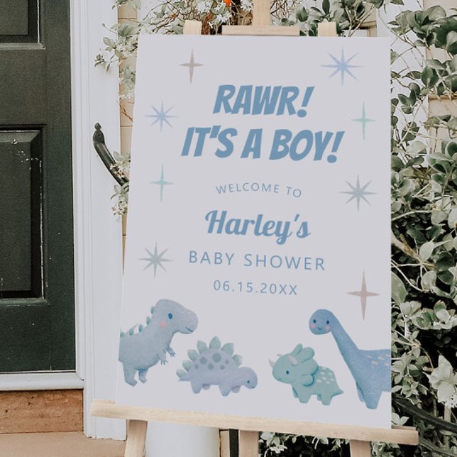 Dinosaur Boy Baby Shower Welcome Sign (Creator Uploaded)