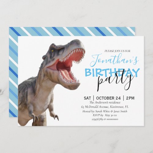 Dinosaur Boy bIRTHDAY Announcement