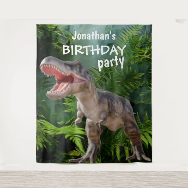 Dinosaur Boy BIRTHDAY  Backdrop (Front)