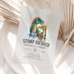 Dinosaur Boy Birthday Party Invitation<br><div class="desc">Invite all of your friends and family to stomp on over to your birthday party with this dinosaur invitation!</div>