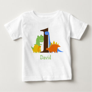 Dinosaur Boy First Birthday Outfit Baby T-Shirt