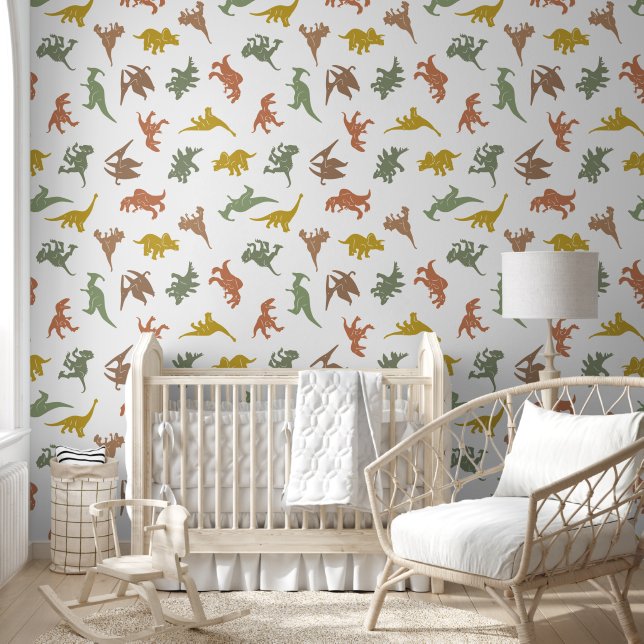 Dinosaur Boy Nursery Peel & Stick Removable Wallpaper (Kids)