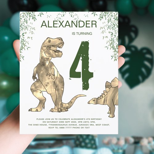 Dinosaur Boys 4th Birthday Party Budget