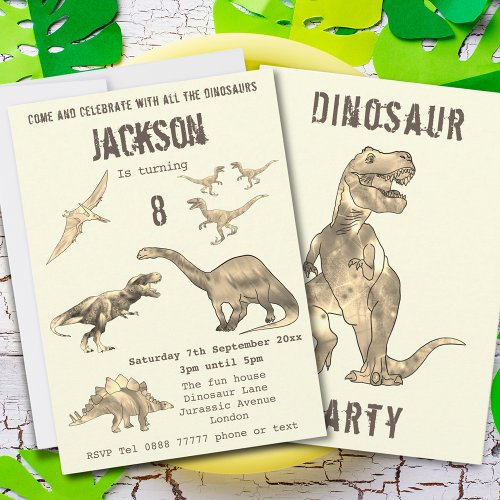 Dinosaur Boys 8th Birthday Party T Rex Roar 