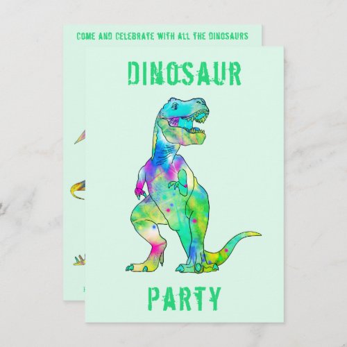 Dinosaur Boys 8th Birthday Party T Rex Roar Green
