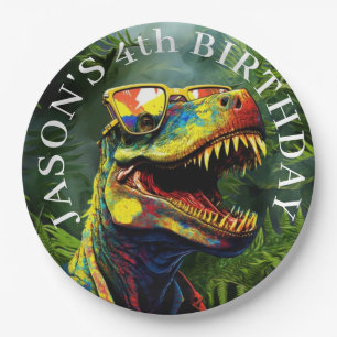 Dinosaur Boys Birthday Paper Plates