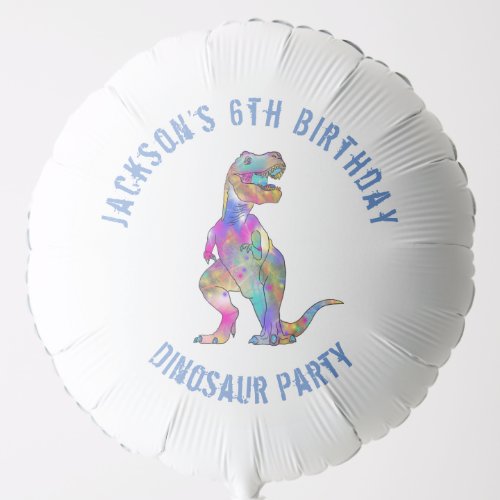 Dinosaur Boys Birthday Party Blue Balloon