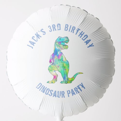 Dinosaur Boys Birthday Party Blue Balloon