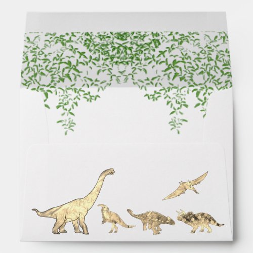 Dinosaur Boys Birthday Party Envelope