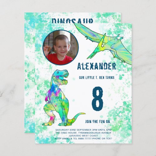 Dinosaur Boys Birthday Party Photo Modern