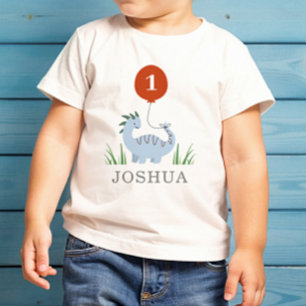 Dinosaur Boys First 1st Birthday Baby T-Shirt