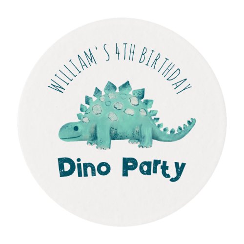 Dinosaur Boys Party Stegosaurus Edible Frosting Rounds