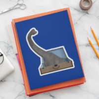 Dinosaur Brachiosaurus in a Suitcase luggage Sticker