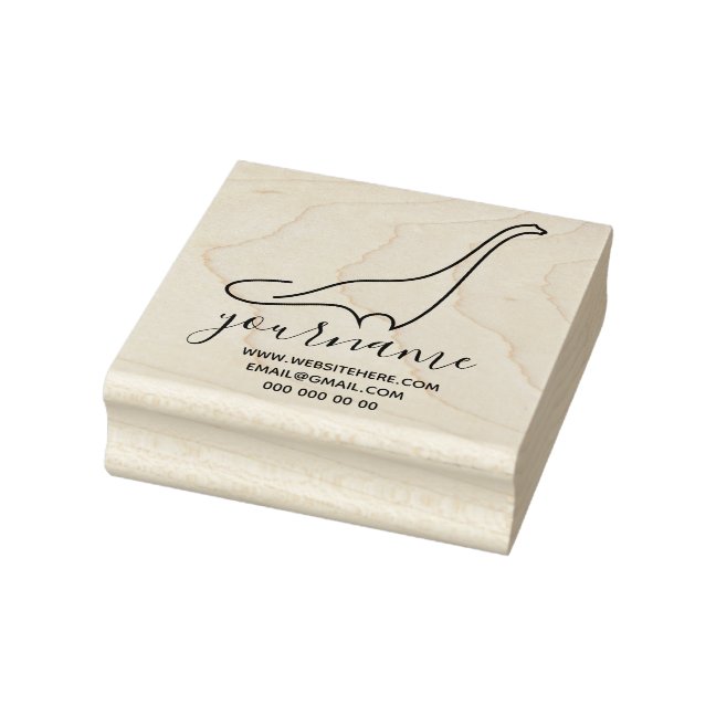 Dinosaur brachiosaurus rubber stamp