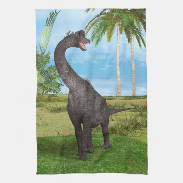 Dinosaur Brachiosaurus Towel (Vertical)