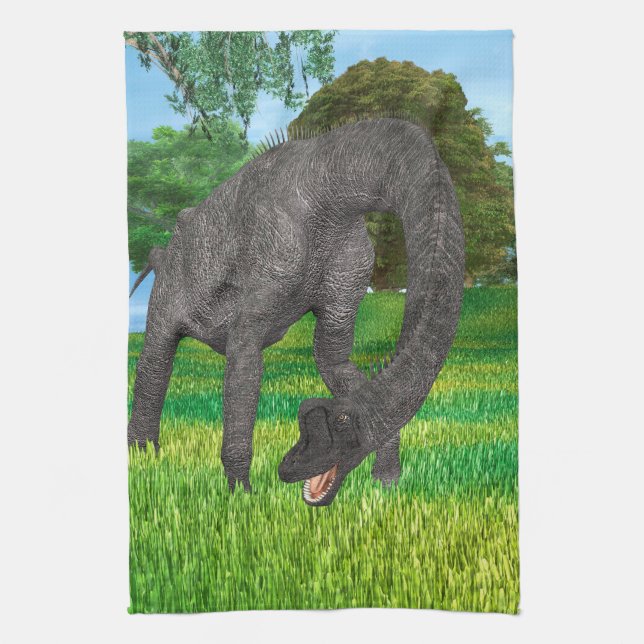 Dinosaur Brachiosaurus Towel (Vertical)