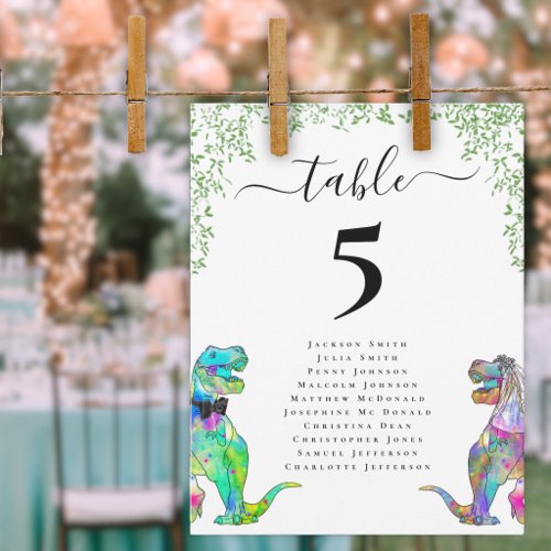 Dinosaur Bride and Groom Custom Wedding