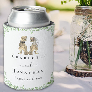 Dinosaur Bride and Groom Custom Wedding  Can Coole Cooler