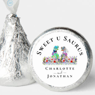 Dinosaur Bride and Groom Custom Wedding Hershey®'s Kisses®