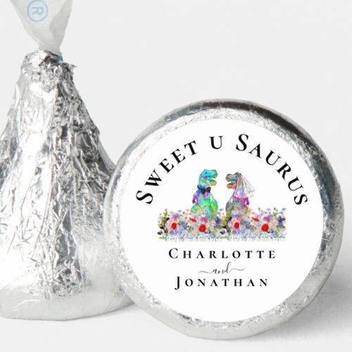 Dinosaur Bride and Groom Custom Wedding Hershey®'s Kisses®