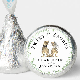 Dinosaur Bride and Groom Custom Wedding Hershey®'s Kisses®