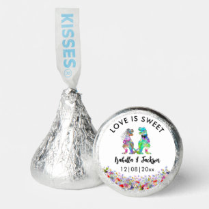 Dinosaur Bride and Groom Wedding Custom Hershey®'s Kisses®