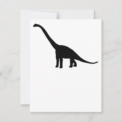 Dinosaur Brontosaurus Silhouette Custom Invitation