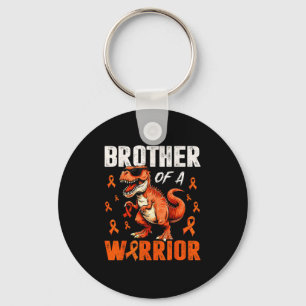 Dinosaur Brother Of Warrior Leukemia Awareness Sup Keychain
